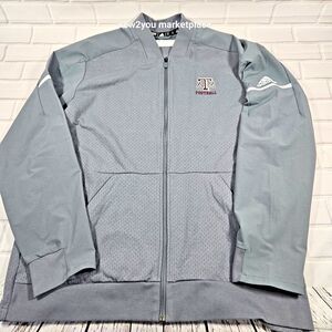 Texas A&M Mens size XL Adidas Full Zip Jacket Grey ATM Aggies Football NCAA